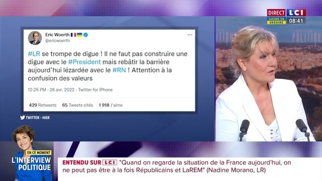 Présidentielle : "J'ai voté blanc", dit Nadine Morano смотреть онлайн