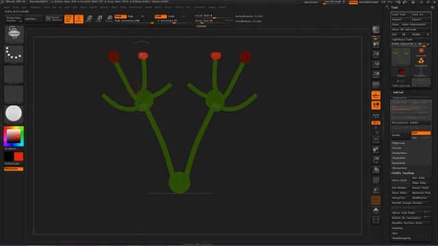 Zbrush4R6 Curve Strap Snap Brush
