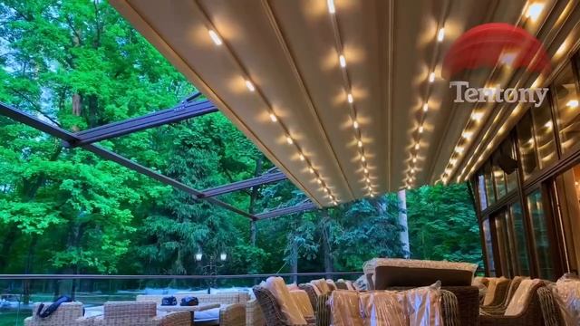 Подвесная пергола с подсветкой смотреть онлайн