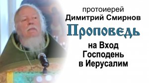 Проповедь на Вход Господень в Иерусалим (2011.04.17). Протоиерей Димитрий Смирнов