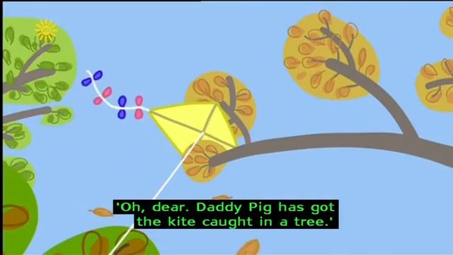 Свинка Пеппа на английском 1 Flying a Kite with subtitles смотреть онлайн