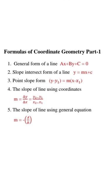 Co-ordinate Geometry Formulas Part-1 смотреть онлайн