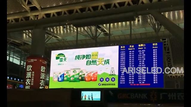 HD Indoor Full Color LED Display advertising Video wall screen for High Speed Rail Station commerc смотреть онлайн