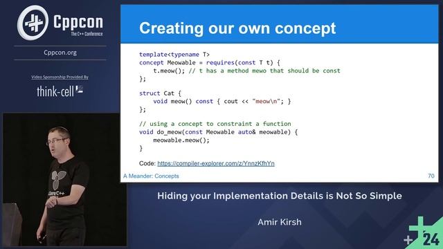 How to Hide C++ Implementation Details - Amir Kirsh - CppCon 2024 смотреть онлайн