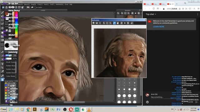 Albert Einstein live digital painting | by Ibrahim смотреть онлайн