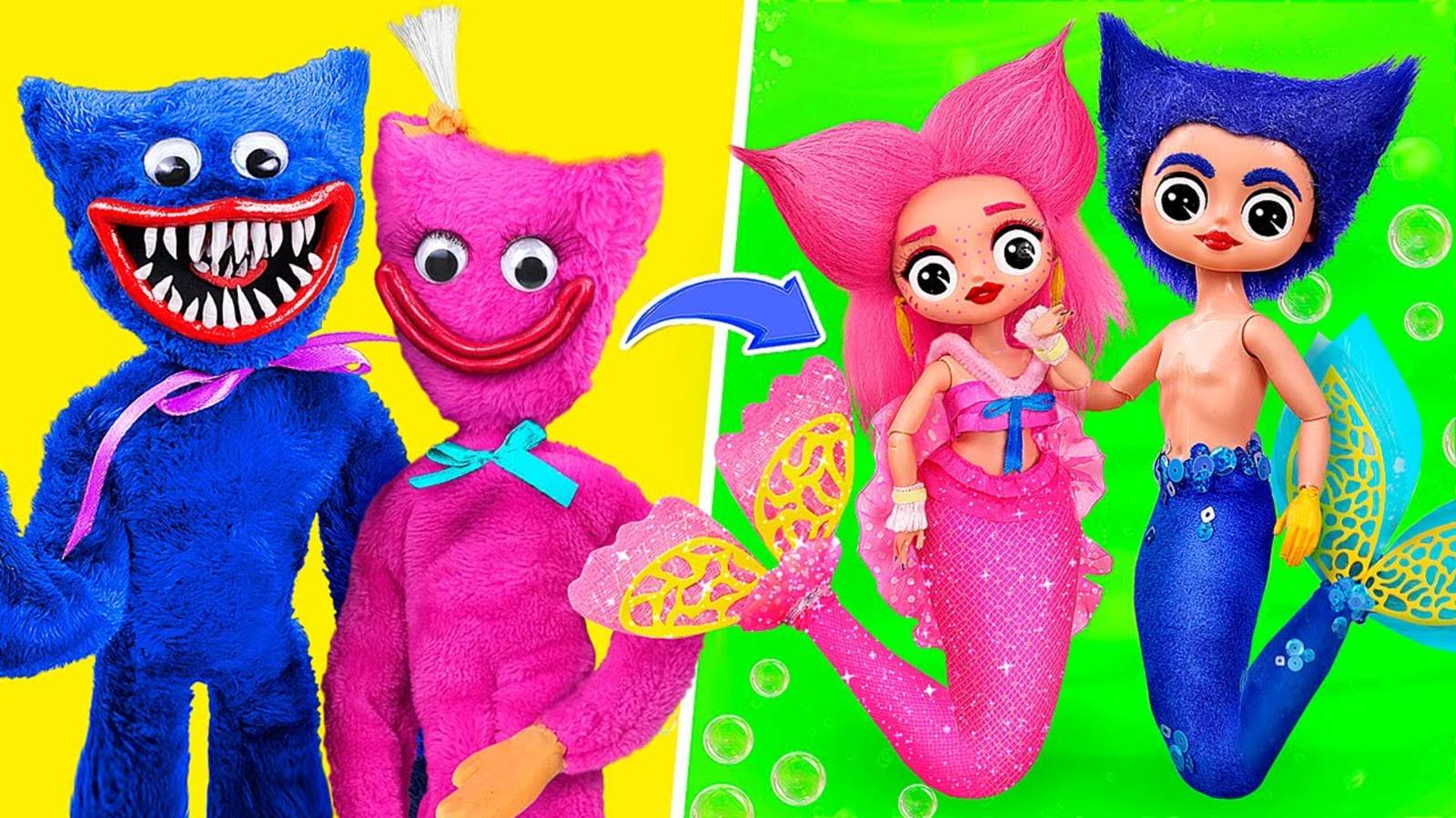 Хагги Вагги влюбился! 10 подводных идей для кукол ЛОЛ смотреть онлайн