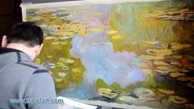 Monet - Water Lilies | Art Reproduction Oil Painting смотреть онлайн