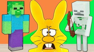 ЗОМБИ И СКЕЛЕТ 3Д РУЧКОЙ ДЛЯ  ЖЕЛЕЙНОГО ЗАЙЦА ХАРИТОНА МАЙНКРАФТ ЛУЧШЕЕ ЧАСТЬ 2