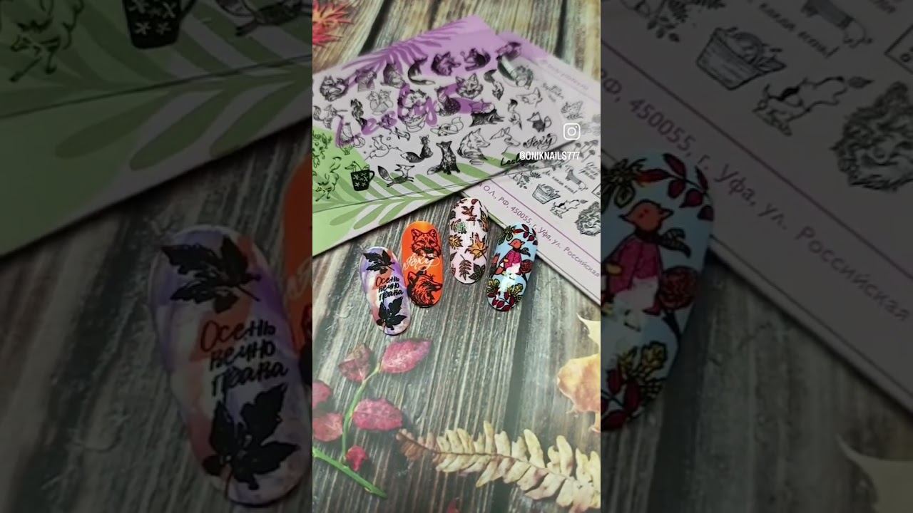 Дизайн с новых осенних пластин от Lesly stamping #stamping #стемпинг #leslystamping смотреть онлайн