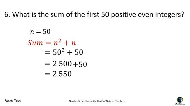 The FAST Way To Find The Sum Of First "n" Natural Numbers смотреть онлайн