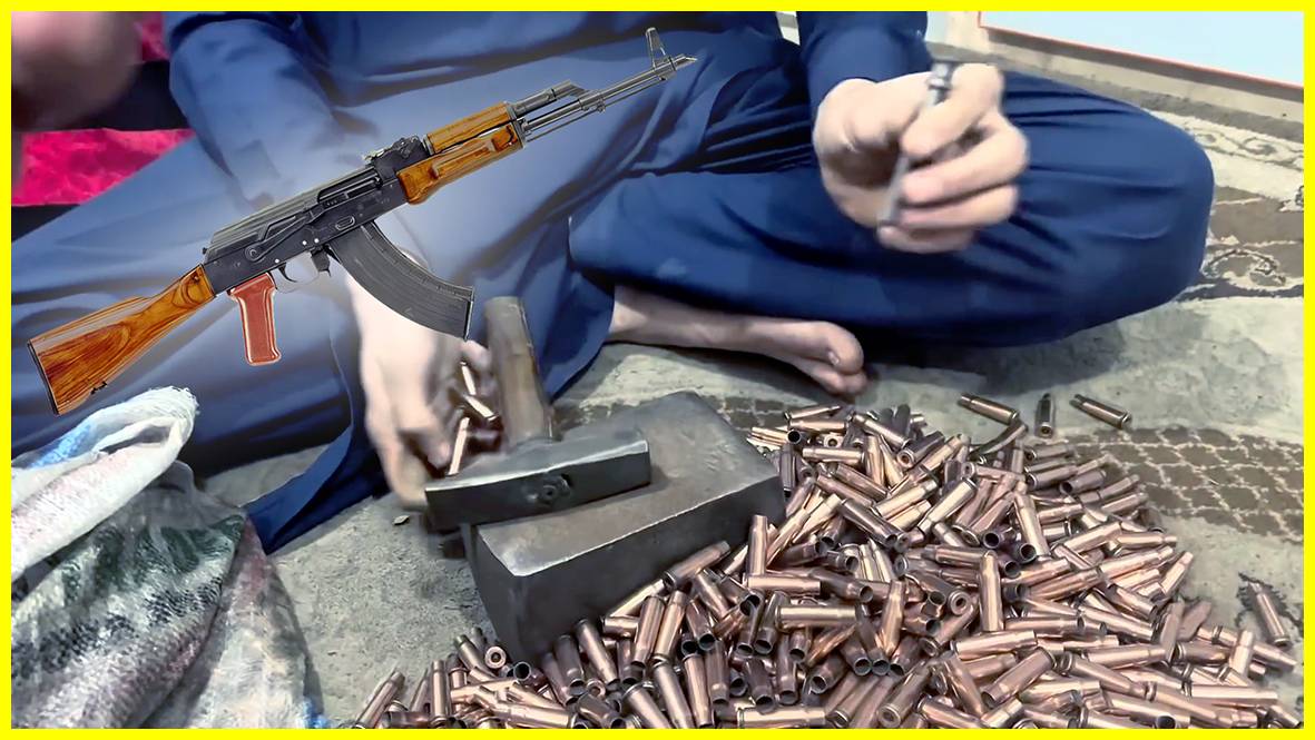 Производство патронов для АК, как это делают в Пакистане! смотреть онлайн