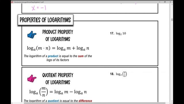 Introduction to Logarithms - Day 1 (Algebra 2) смотреть онлайн