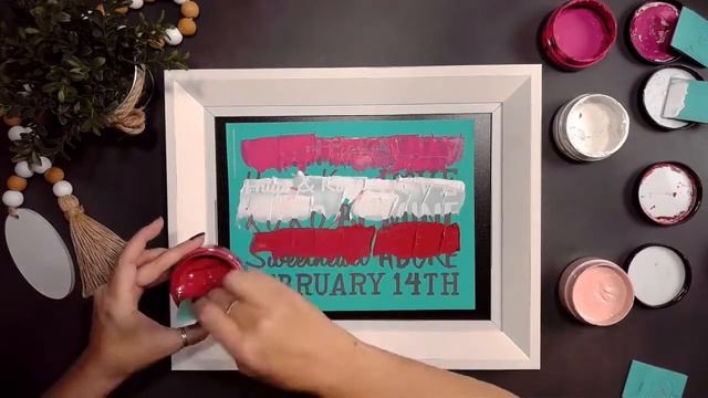 February 14th Valentines day Chalk Couture transfer in rosewood raspberry sorbet bright white смотреть онлайн