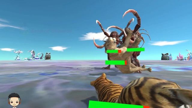 Tiger and Smilodon Adventure Teleportation to the Galaxy - Animal Revolt Battle Simulator смотреть онлайн