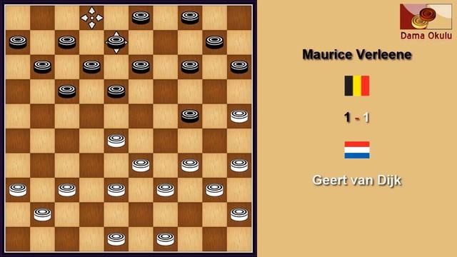 Geert van Dijk (NED) - Maurice Verleene (BEL). World Championship in International Draughts. 1956. смотреть онлайн