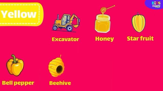 Things that are Yellow , Red , Green Learning Colors for Kids | Yellow colour objects смотреть онлайн