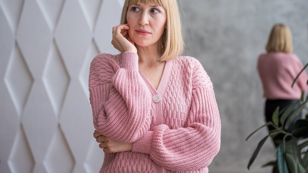 Женский Кардиган Леди. Вязание крючком. Crochet Cardigan Pattern for women смотреть онлайн