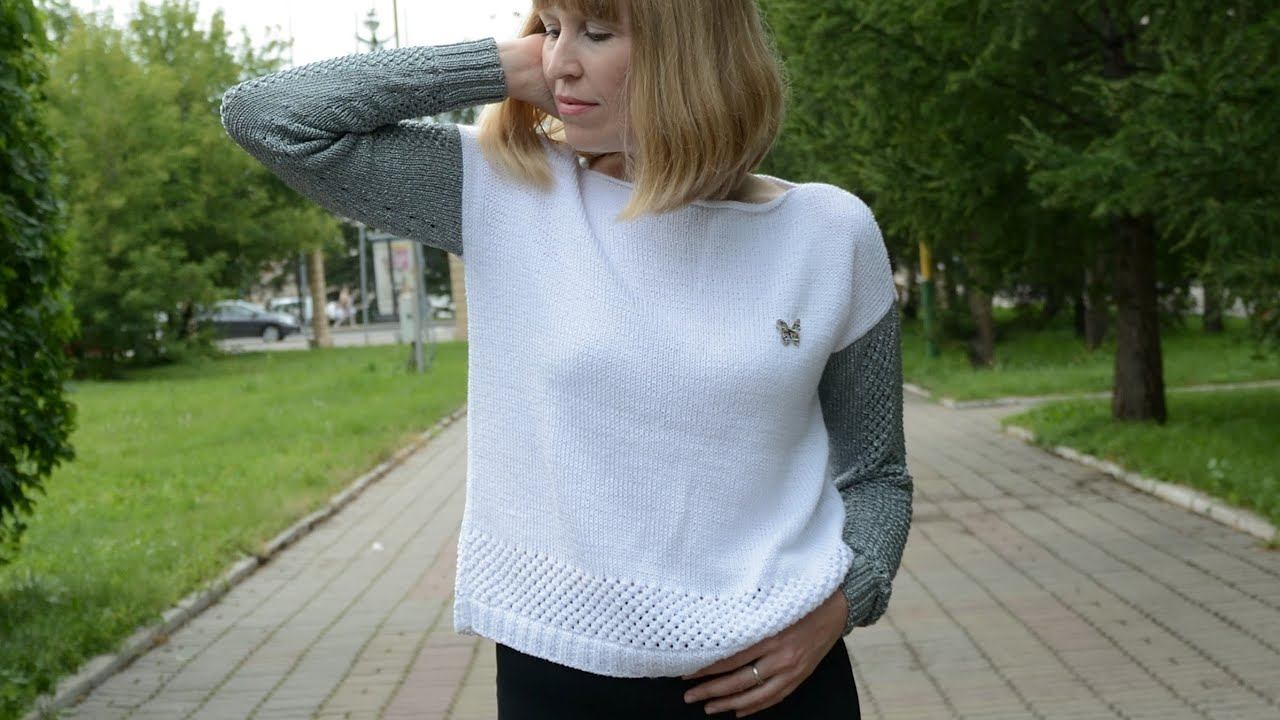 Свитер спицами с ажурным узором. Мастер-класс. Openwork Knitting Sweater Tutorial