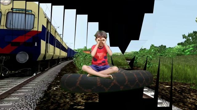 Angry Anaconda on Track and attack on baby STops Train In Train Simulator BABY AND ANACONDA FUNNY смотреть онлайн
