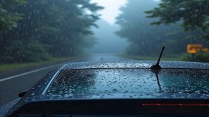 Дождь на крыше автомобиля.  1 час расслабляющего звука для сна