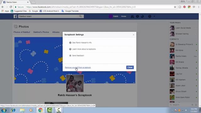 Remove yourself from your child's scrapbook in Facebook FB Tips 90 смотреть онлайн