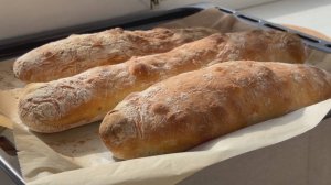 Домашняя ЧИАБАТТА—Хрустящий Итальянский Хлеб Без Замеса!!!