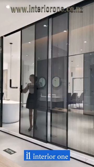 Black frame grey glass sliding doors | Come visit Auckland showroom смотреть онлайн