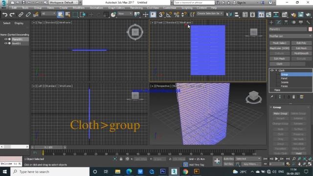 3ds max curtain modeling#cloth modifier смотреть онлайн