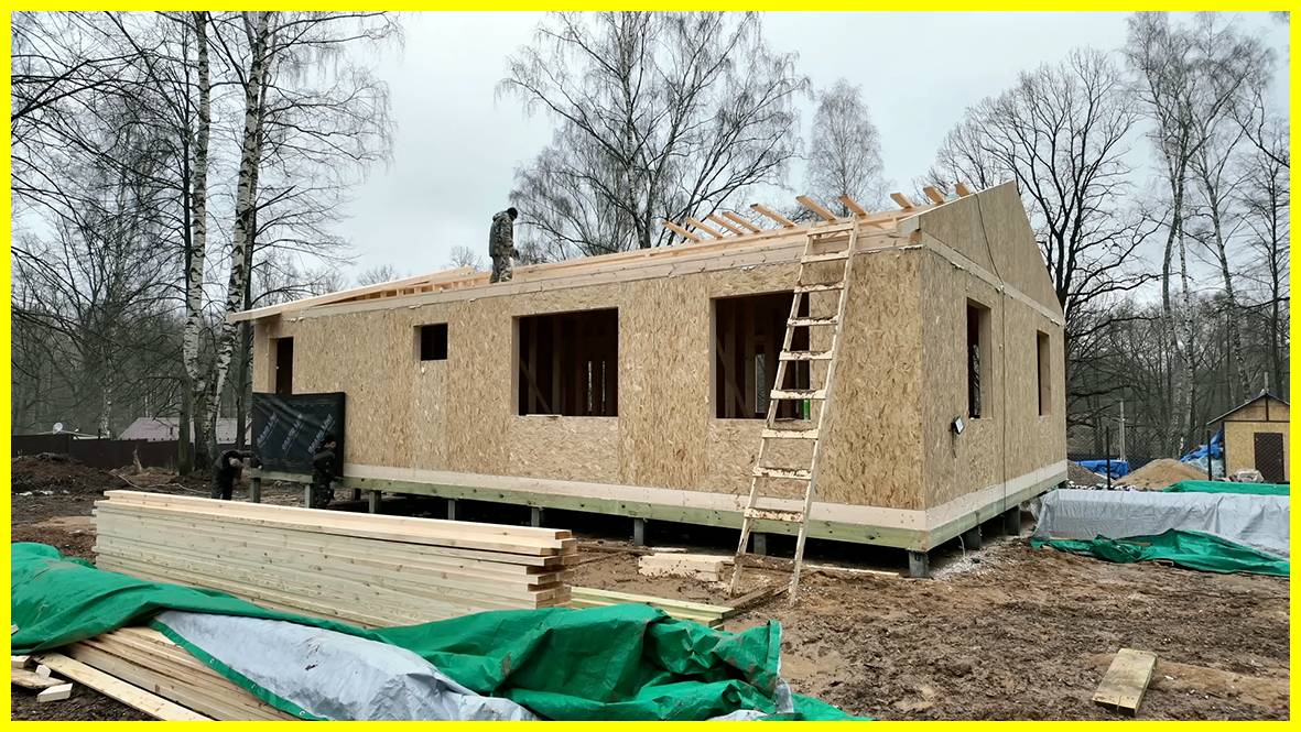 Строительство дома с использованием СИП-панелей. смотреть онлайн