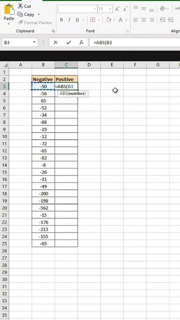 Abs function in Microsoft Excel tips and tricks 🙂😀 #exceltips #education смотреть онлайн