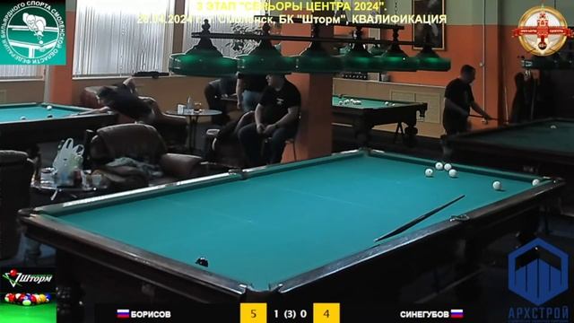 БОРИСОВ Р. (Сафоново) - СИНЕГУБОВ С. (Москва). 3 этап "Сеньоры Центра 2024" смотреть онлайн