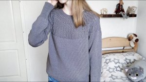 Женский теплый свитер спицами без швов Круглая кокетка Мастер класс Knitting Sweater Pattern
