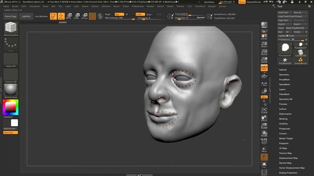 Fast Zbrush Sclupt Old man Face смотреть онлайн