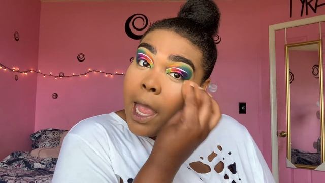 PRIDE RAINBOW EYE MAKEUP TUTORIAL | BEAUTYBYTYRA смотреть онлайн