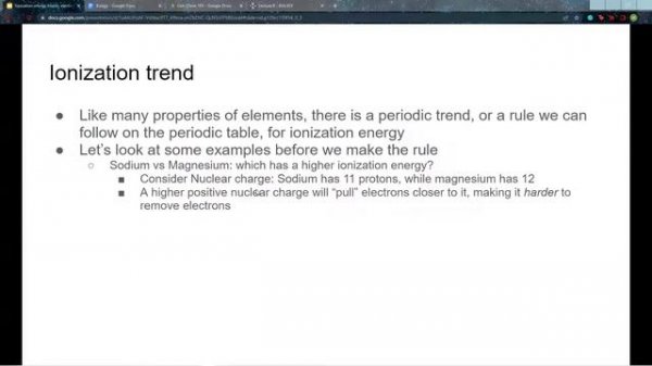 Ionization Energy, Electron Affinity, and Metallic Character | BIALIGY.com