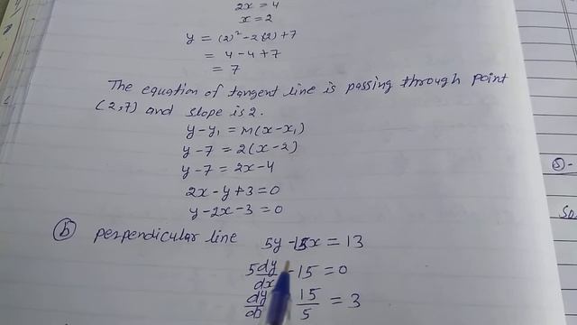 Find the equation of the tangent line to the curve y = x² - 2x + 7 which is (a) parallel to the смотреть онлайн