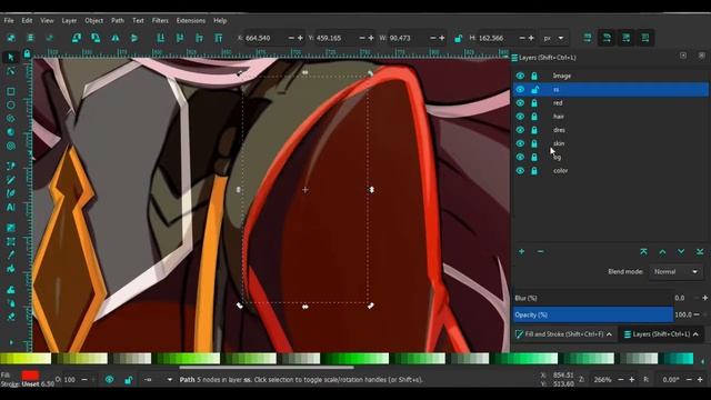 Zero Two Neon Style Anime Vector Art In Inkscape | Darling In The FranXX (Speed Art)