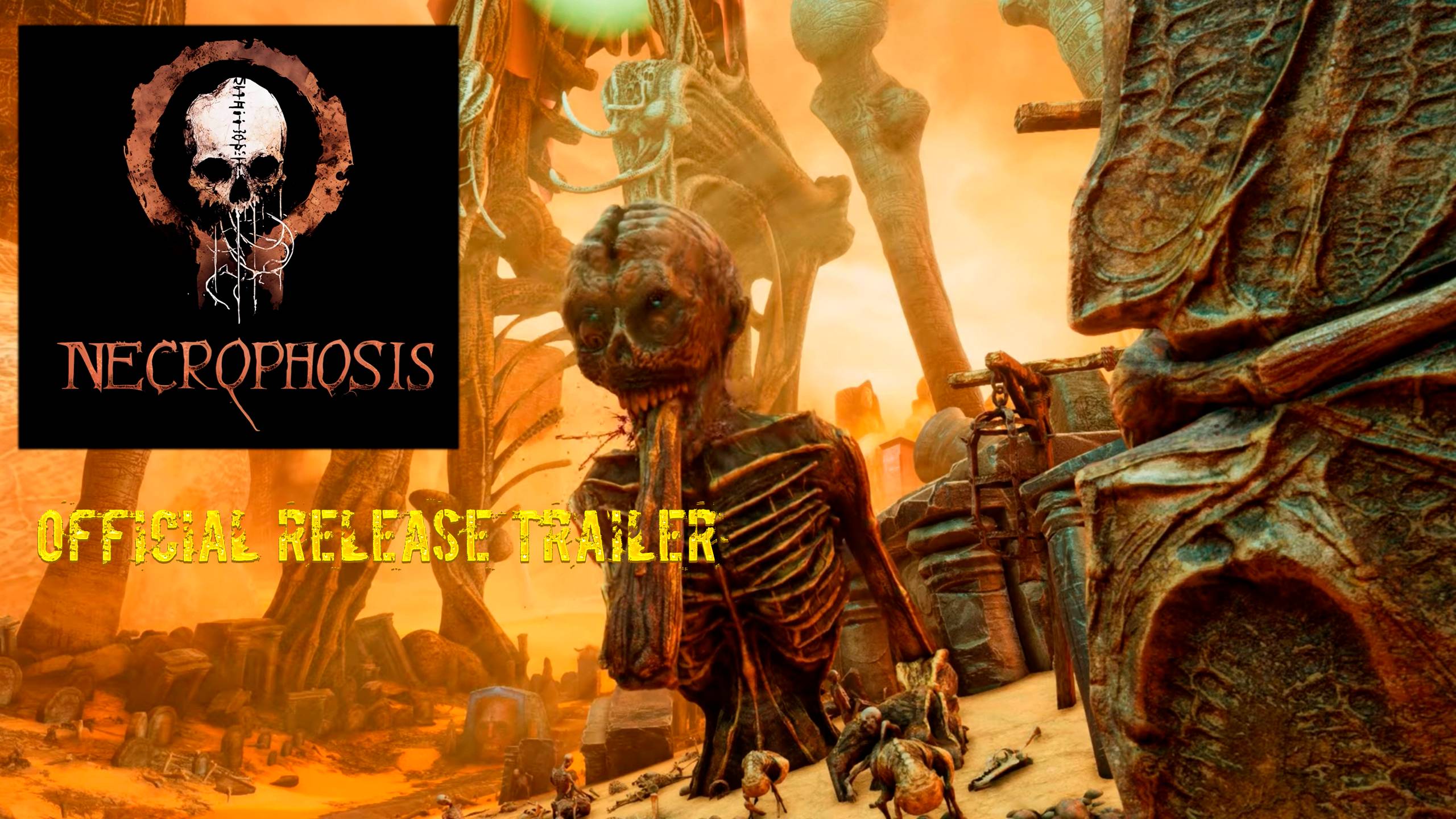 Necrophosis - Official Release Trailer. Хоррор-адвенчура в оживших мирах Здзислава Бексиньского. смотреть онлайн