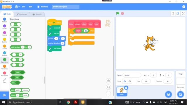 Episode 11 - Scratch program to draw polygon of N sides смотреть онлайн