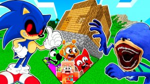 ВОВАН И СПРУНКИ СПРЯТАЛИСЬ ПОД ДОМОМ от СОНИКА ЕХЕ В МАЙНКРАФТ