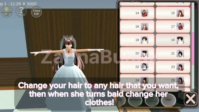 HOW TO COMBINE 4+ HAIRS TUTORIAL!🌸 | Sakura School Simulator | Tutorial | ZarinaBunny | смотреть онлайн