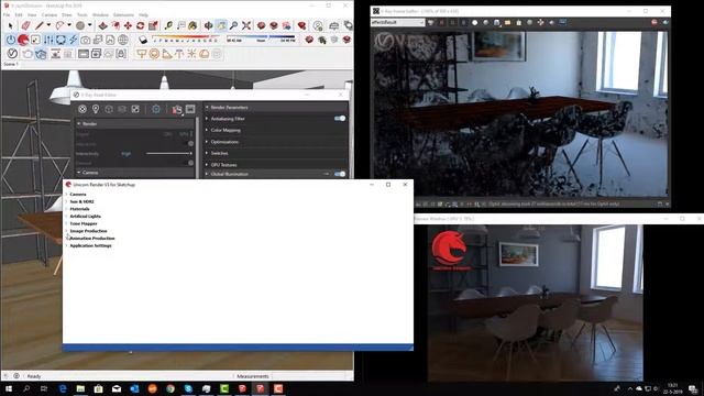SketchUp render plugins V-ray next vs Unicorn Render. смотреть онлайн