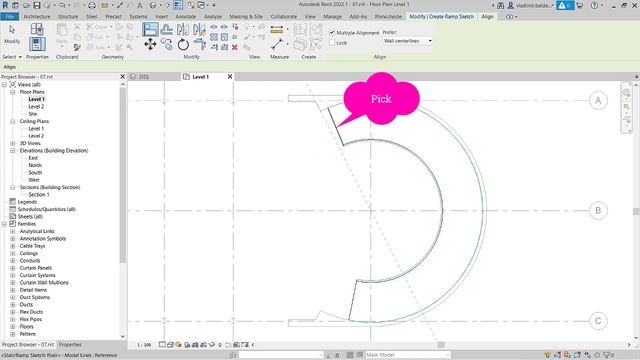 Revit Parking garage part 07 - Ramp смотреть онлайн