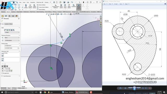 Solidworks Exercises || Exercise No. 220 || Part model смотреть онлайн