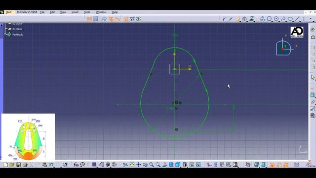 CATIA Design for Beginners Exercise 15 I Catia v5 tutorial exercise I Part Design I AUTOCAD смотреть онлайн