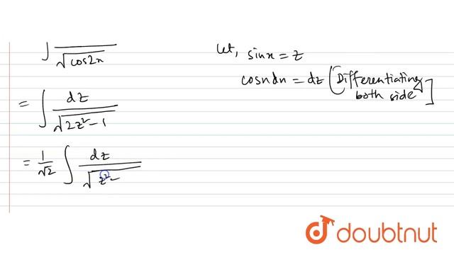 `int (cos x dx)/(sqrt(cos 2x))` смотреть онлайн