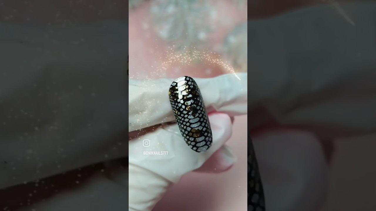 Змеиный принт с пластины Snake 1 от Lesly stamping #stamping #leslystamping смотреть онлайн