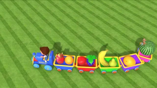 Видео для детей - Мячики - Фрукты - Шарики катятся ппо горке смотреть онлайн