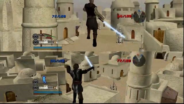 Battlefront 2 (2005) Split Screen Geonosis Hunt and Mos Eisley Assault Maps Gameplay | #3 смотреть онлайн