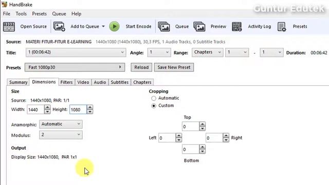 Cara Jitu Compress Video Dengan Hasil Kualitas Full HD Dengan Handbrake
